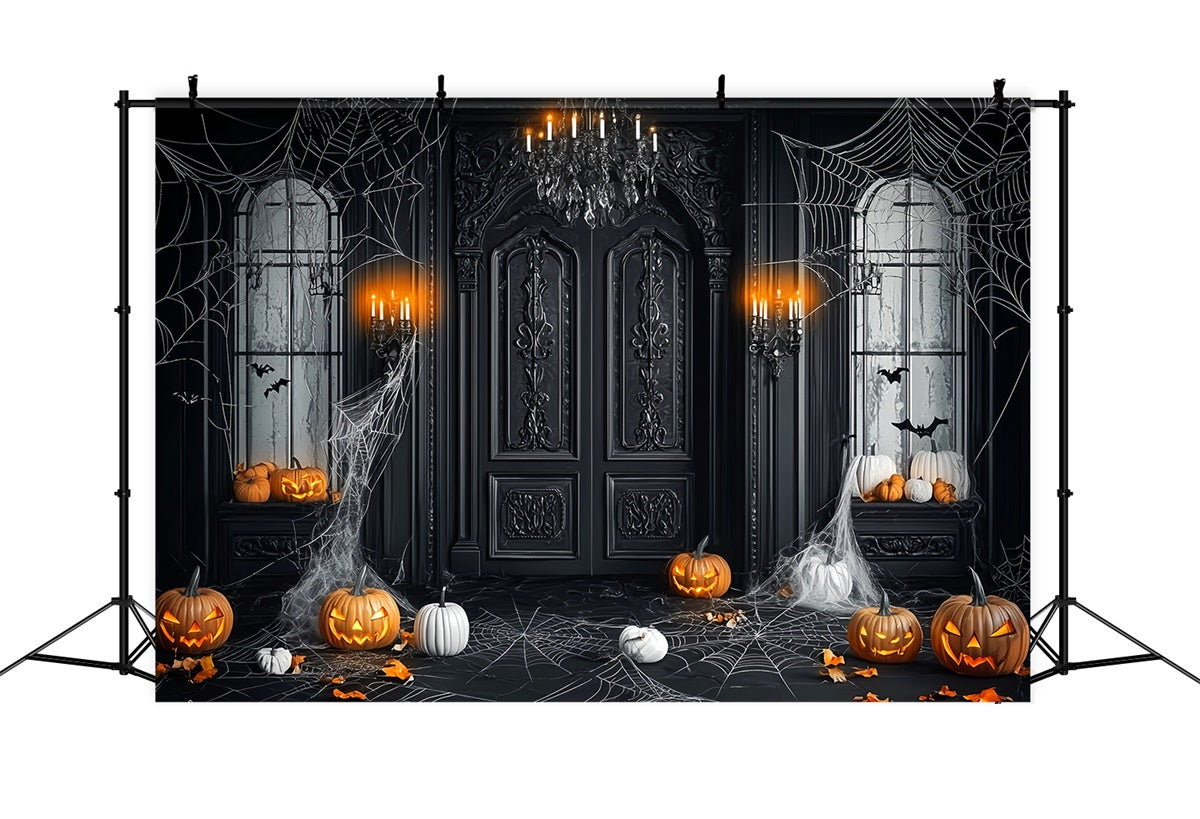Toile de fond halloween Entrée Manoir Gothique LXX58-42