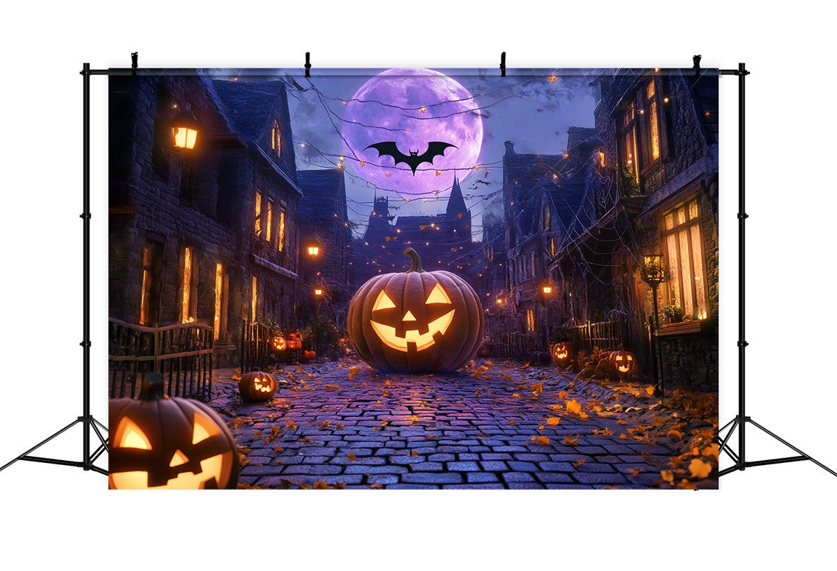 Toile photo halloween Allée Géante de Citrouilles LXX58-48