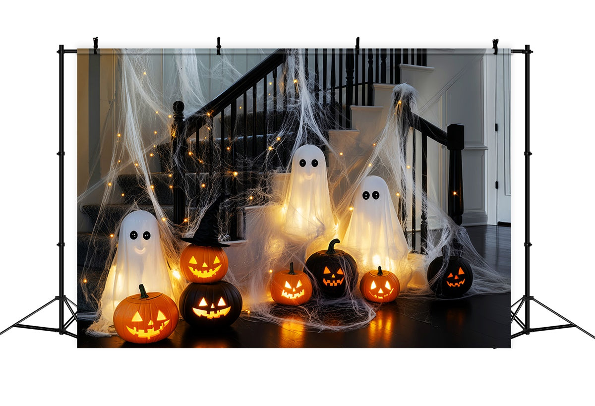 Toile de fond photo halloween Fantôme Lumineux Escalier LXX58-5