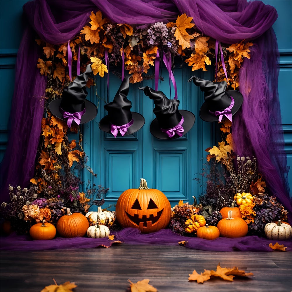 Toile de fond halloween Porte Magique Chapeau de Sorcière LXX58-50