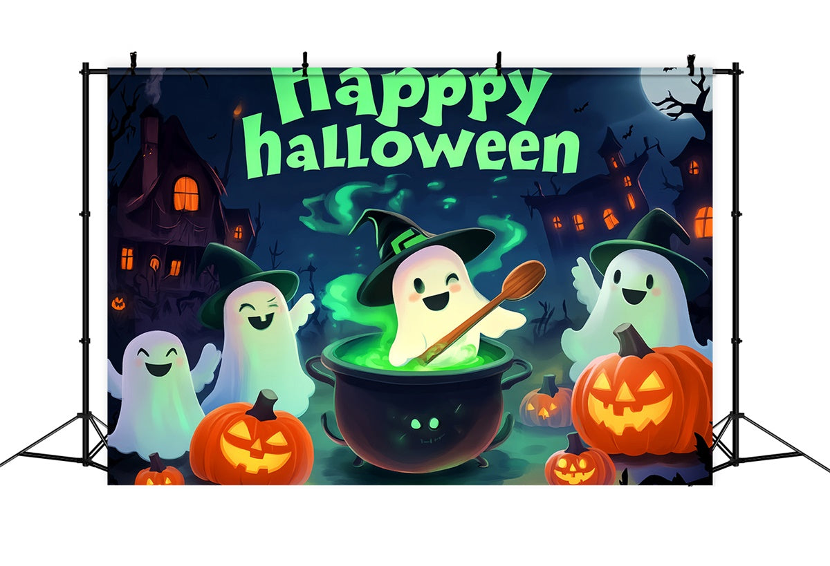 Fond de photo halloween Fantôme Mignon Dessin Animé LXX58-7