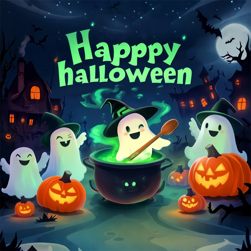 Fond de photo halloween Fantôme Mignon Dessin Animé LXX58-7