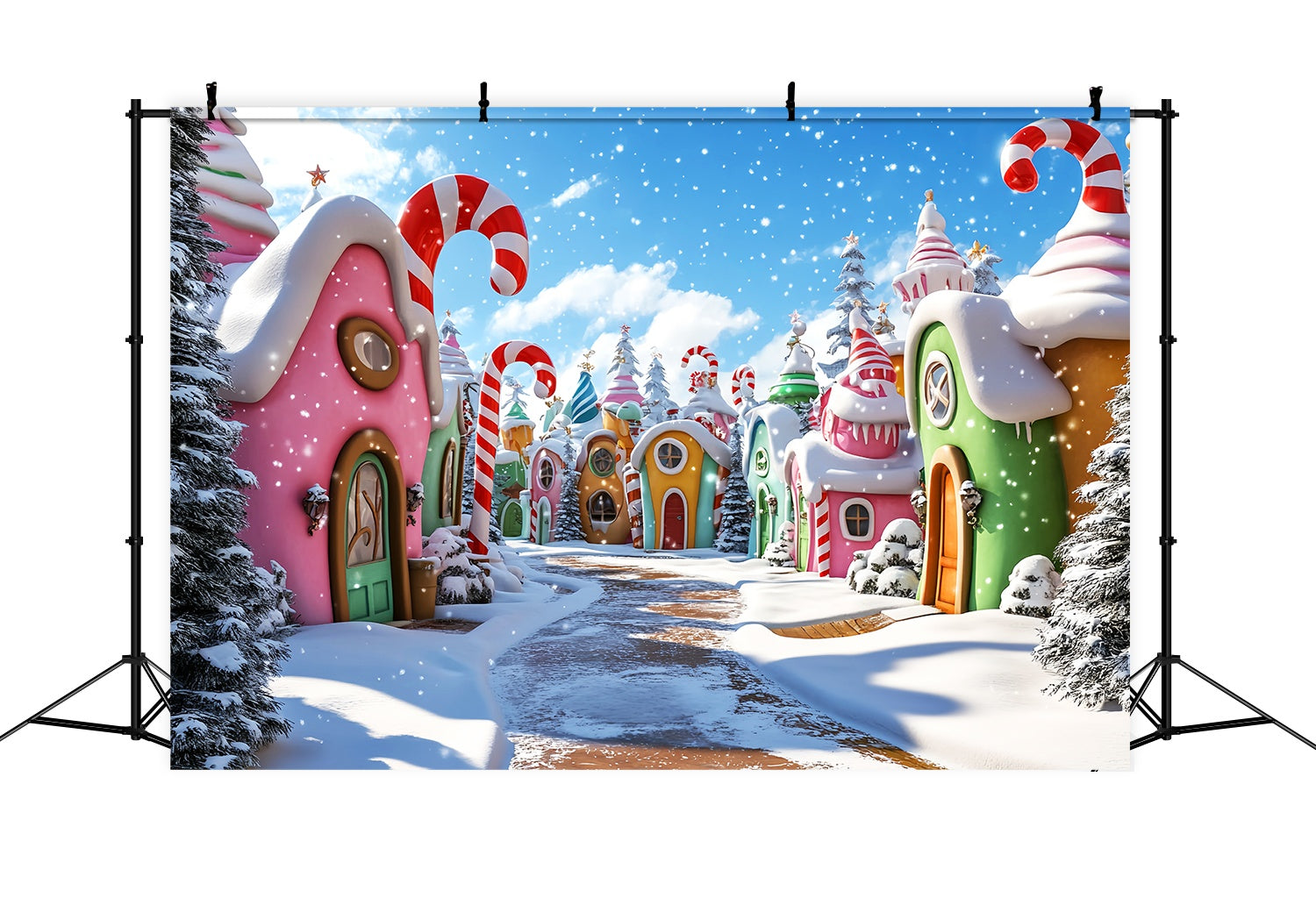 Toile de fond Noël Village Sucre d’Orge de Whoville LXX58-92