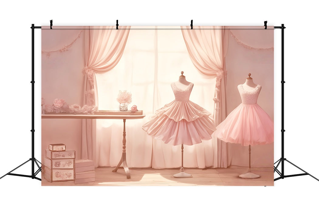 Toile de fond Danse Robe Rose Mannequin Exposition LXX59-1
