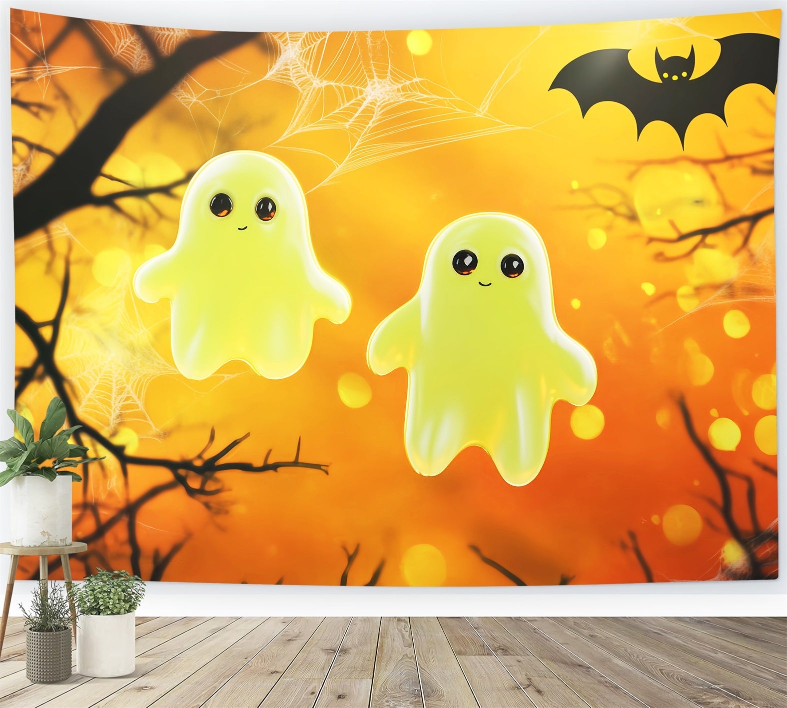 Toile De Fond Halloween Illustration Fantômes Lumineux Mignons LXX59-150