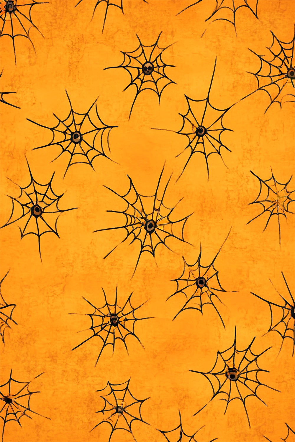 Toile De Fond Photo Halloween Fond Orange Motif Toile D’Araignée LXX59-151