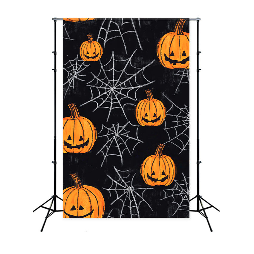 Toile De Fond Photo Halloween Citrouilles Lanternes Toiles D’Araignée LXX59-152