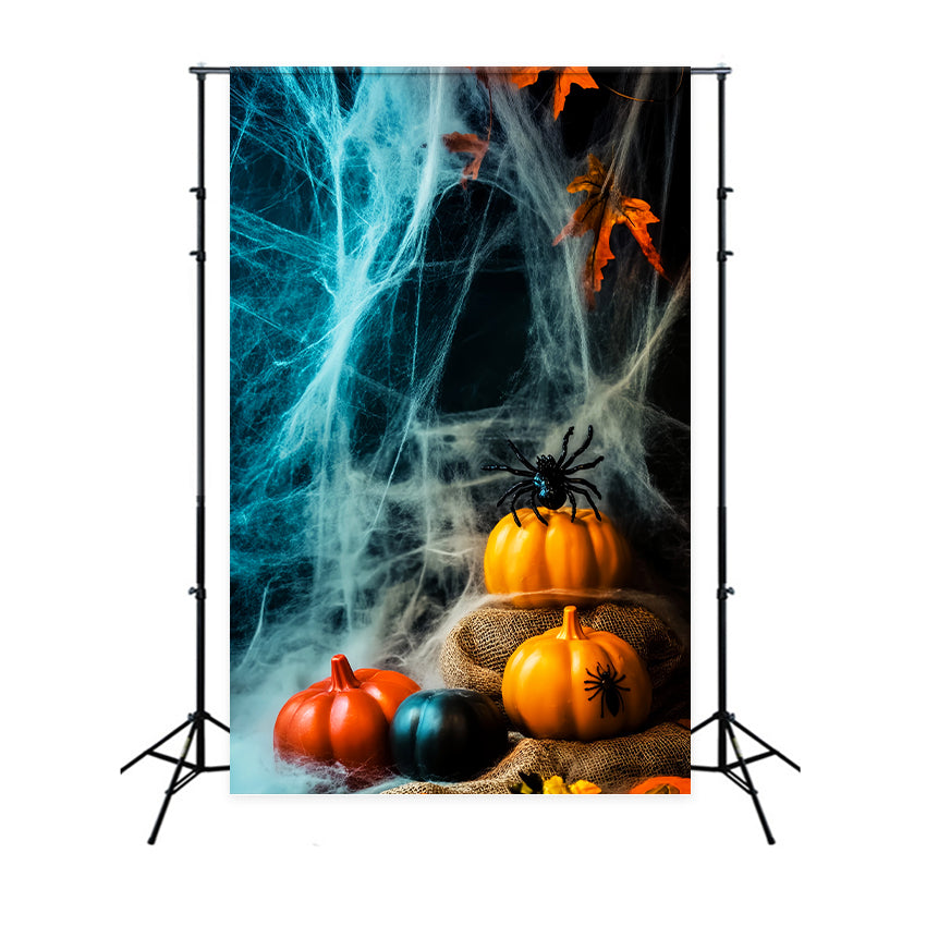 Toile De Fond Photo Halloween Citrouille Araignées Toiles Hantées LXX59-155