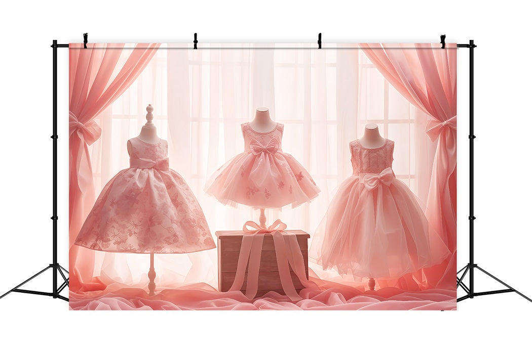 Toile de fond Danse Élégantes Robes Roses Vitrine LXX59-16