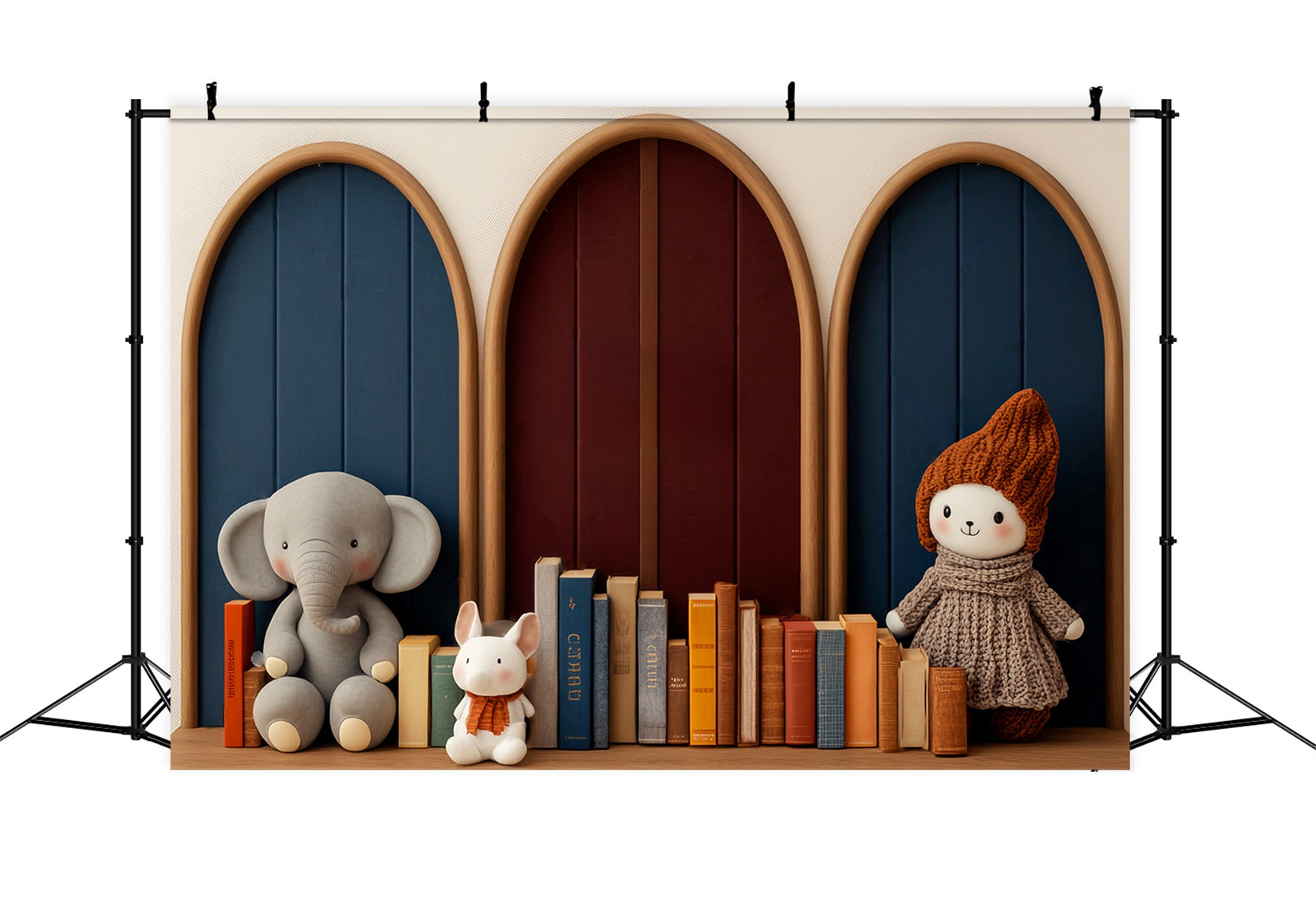 Toile de fond Retour à l'école Figurines Jouets Décor Conte LXX59-228