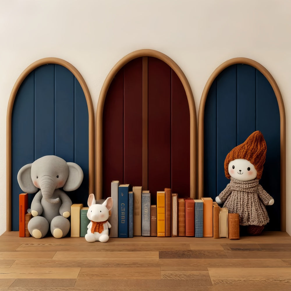 Toile de fond Retour à l'école Figurines Jouets Décor Conte LXX59-228