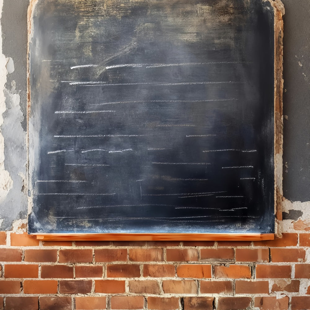 Toile de fond Retour à l'école Tableau Noir Mur Brique Texture LXX59-249