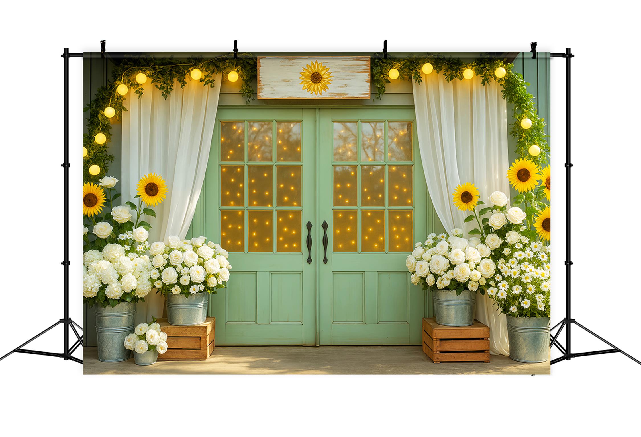 Toile de fond Photo Automne Lueur Tournesols Entrée Décor LXX59-264
