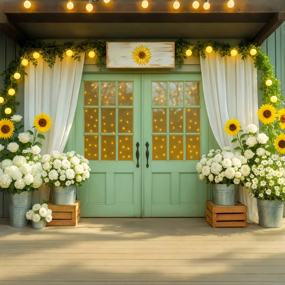 Toile de fond Photo Automne Lueur Tournesols Entrée Décor LXX59-264