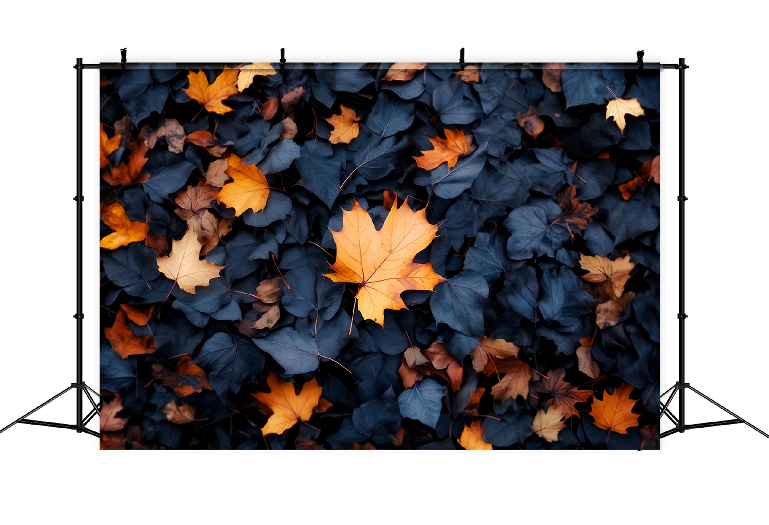 Toile de fond Photo Automne Feuilles Tombées Fraîches Motif LXX59-281