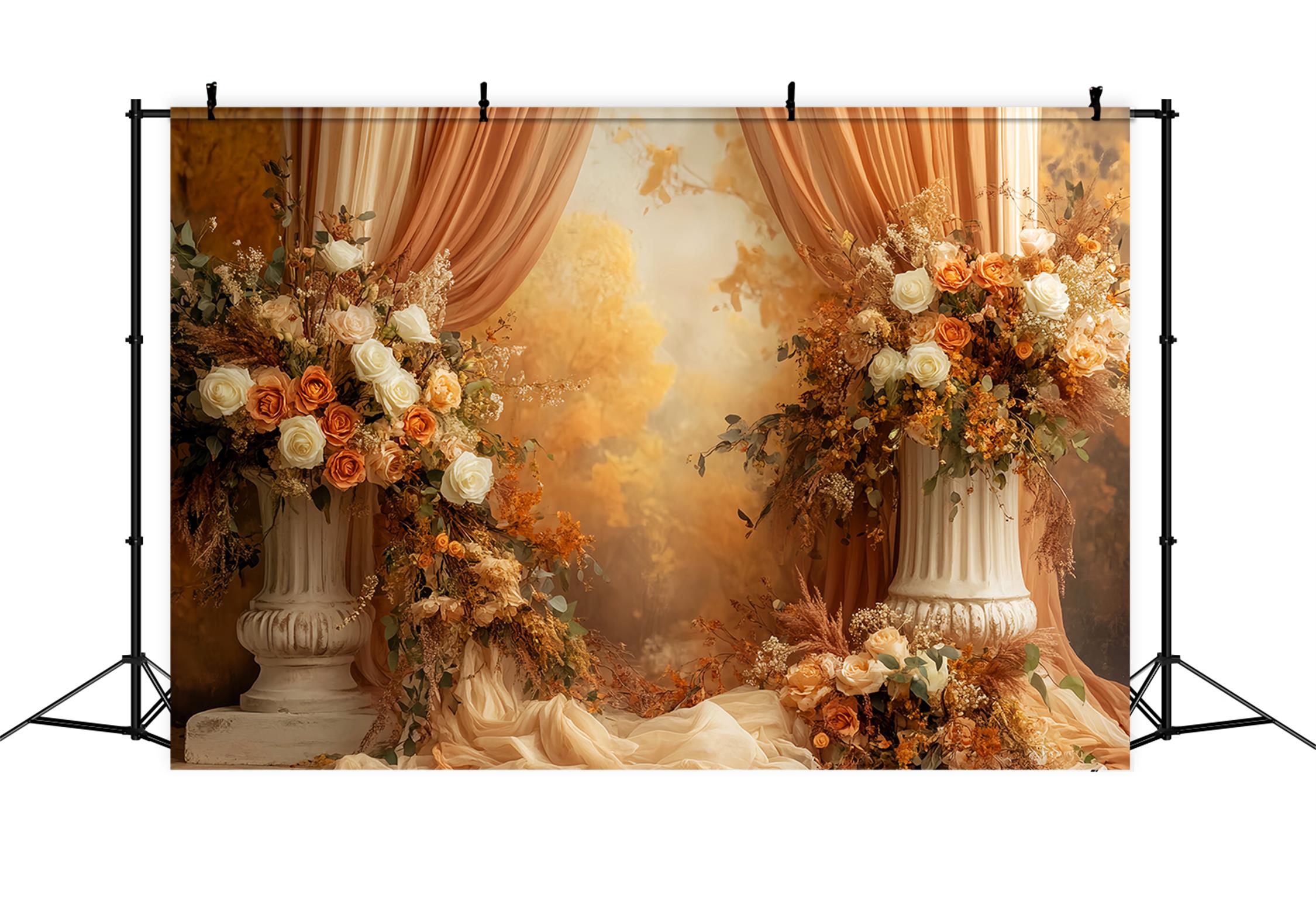 Toile de fond Deco Automne Floral Vintage Arche Présentation LXX59-282