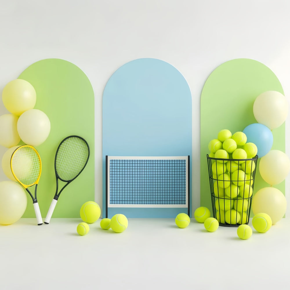 Fond sportif avec ballons de tennis lumineux Fonds sportifs LXX59-308