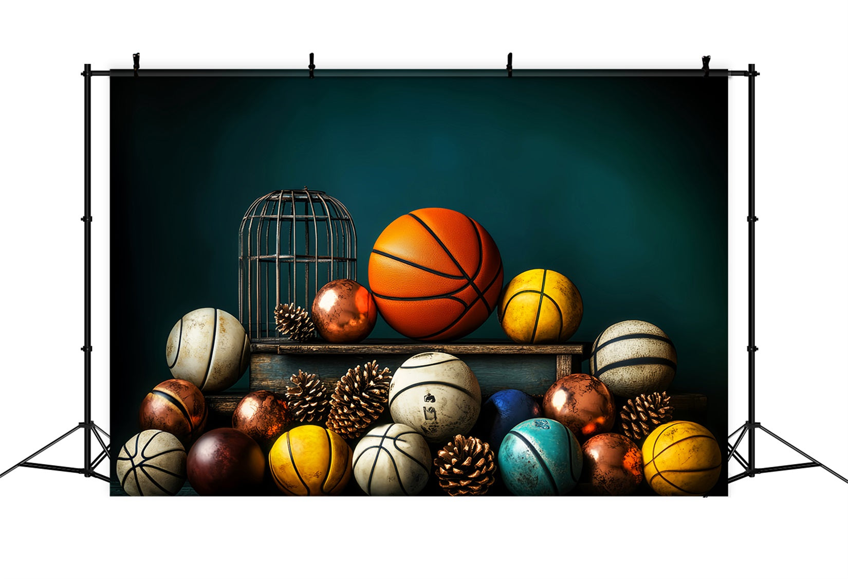 Fond sportif Basket-ball Variety Pinecones Display Fonds basket-ball LXX59-316