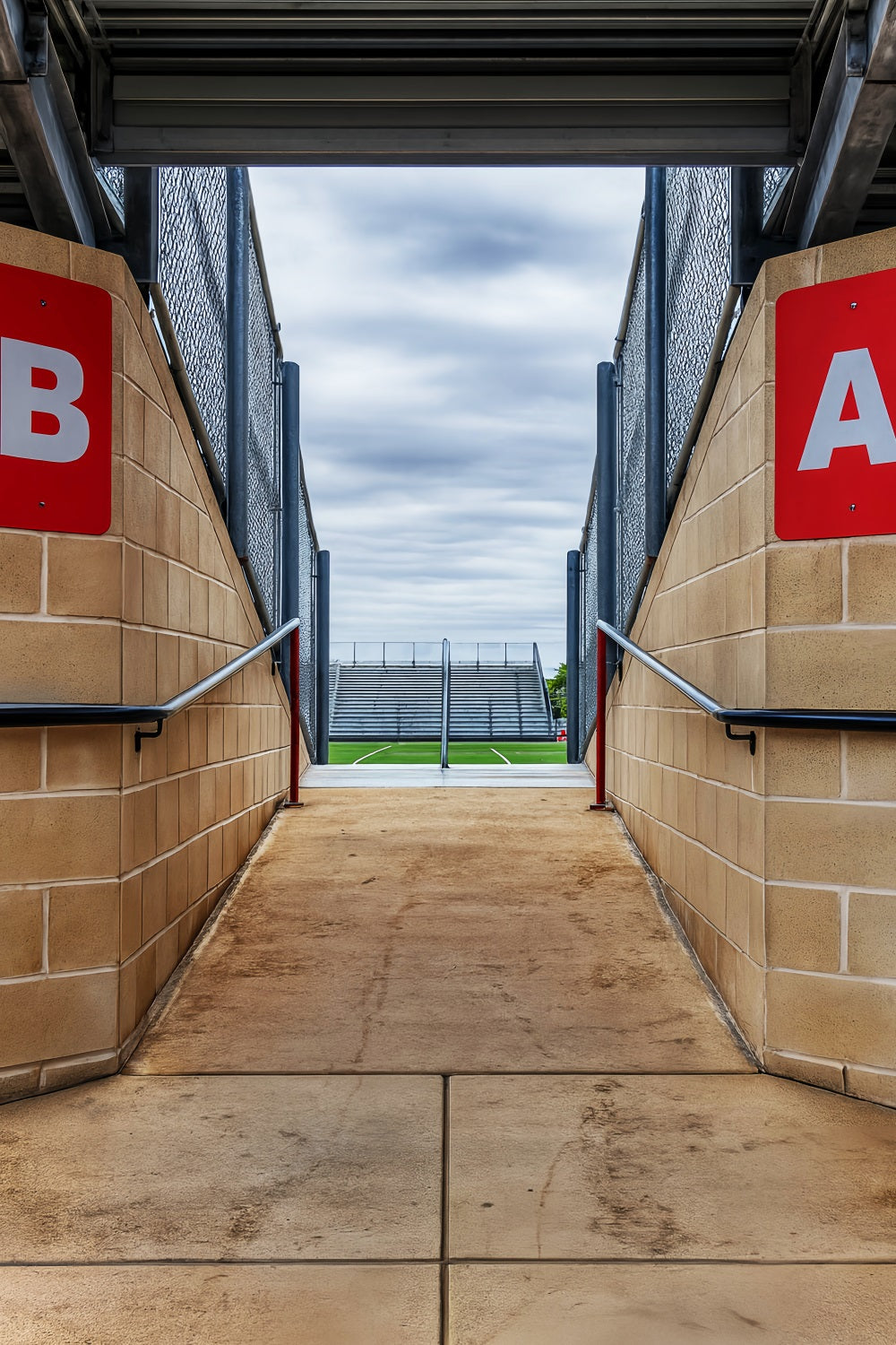 Fond sportif Tunnel en béton Entrée du stade Fonds sportifs LXX59-340