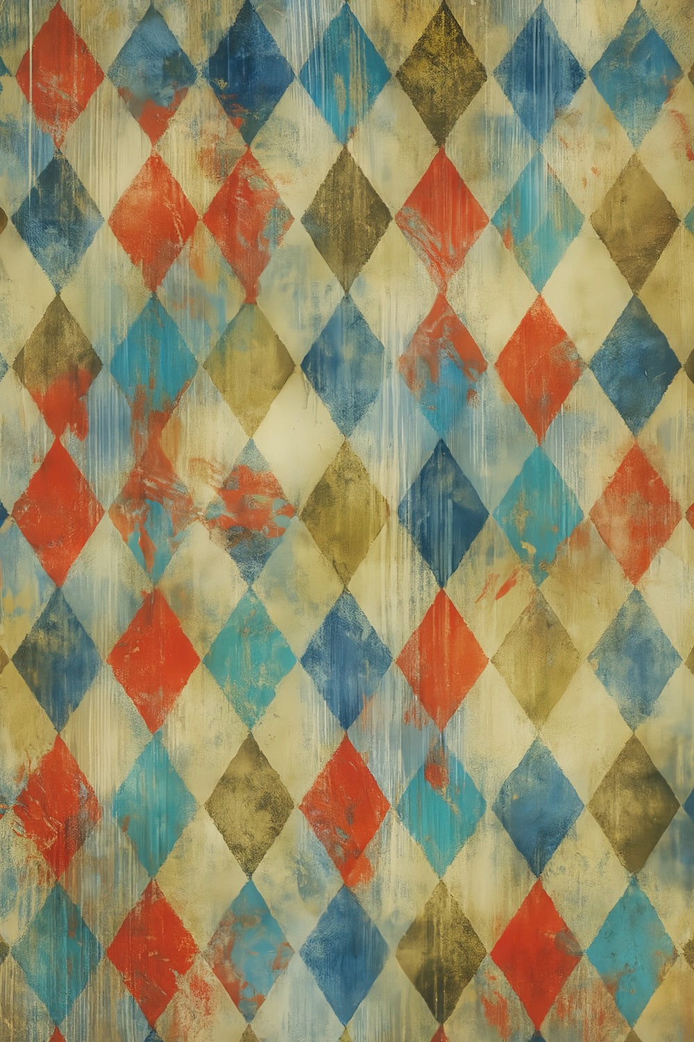 Fond de studio pour portraits Fond coloré à motif losange vintage pour portraits LXX59-440