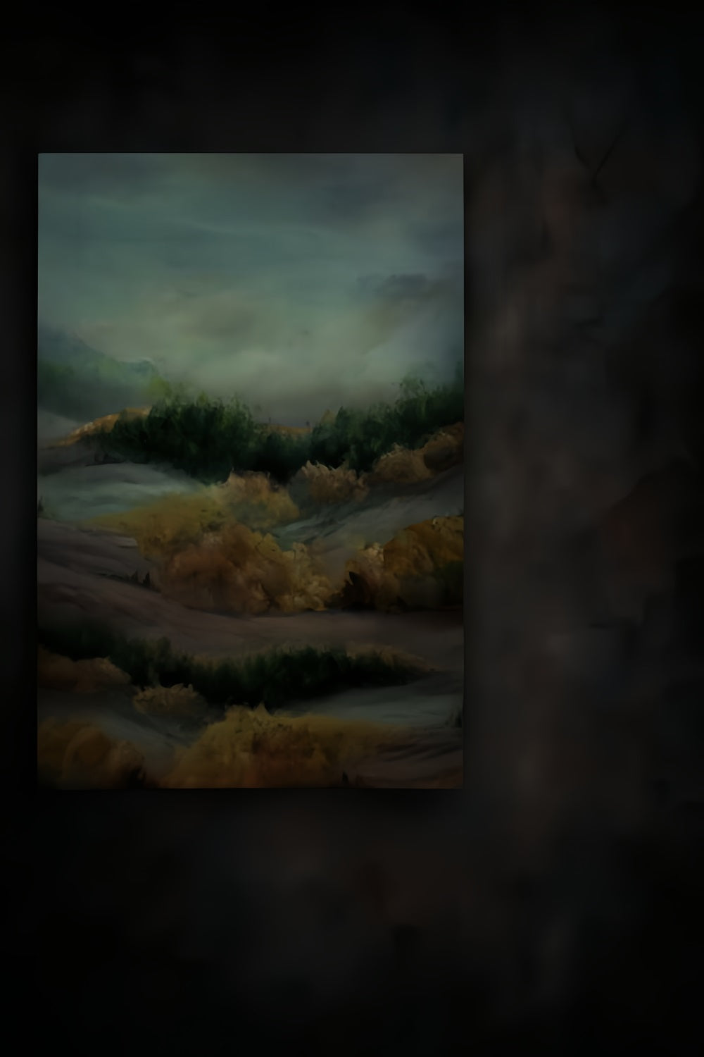 Fond de studio pour portraits Paysage automnal brumeux Fond pour portraits LXX59-464