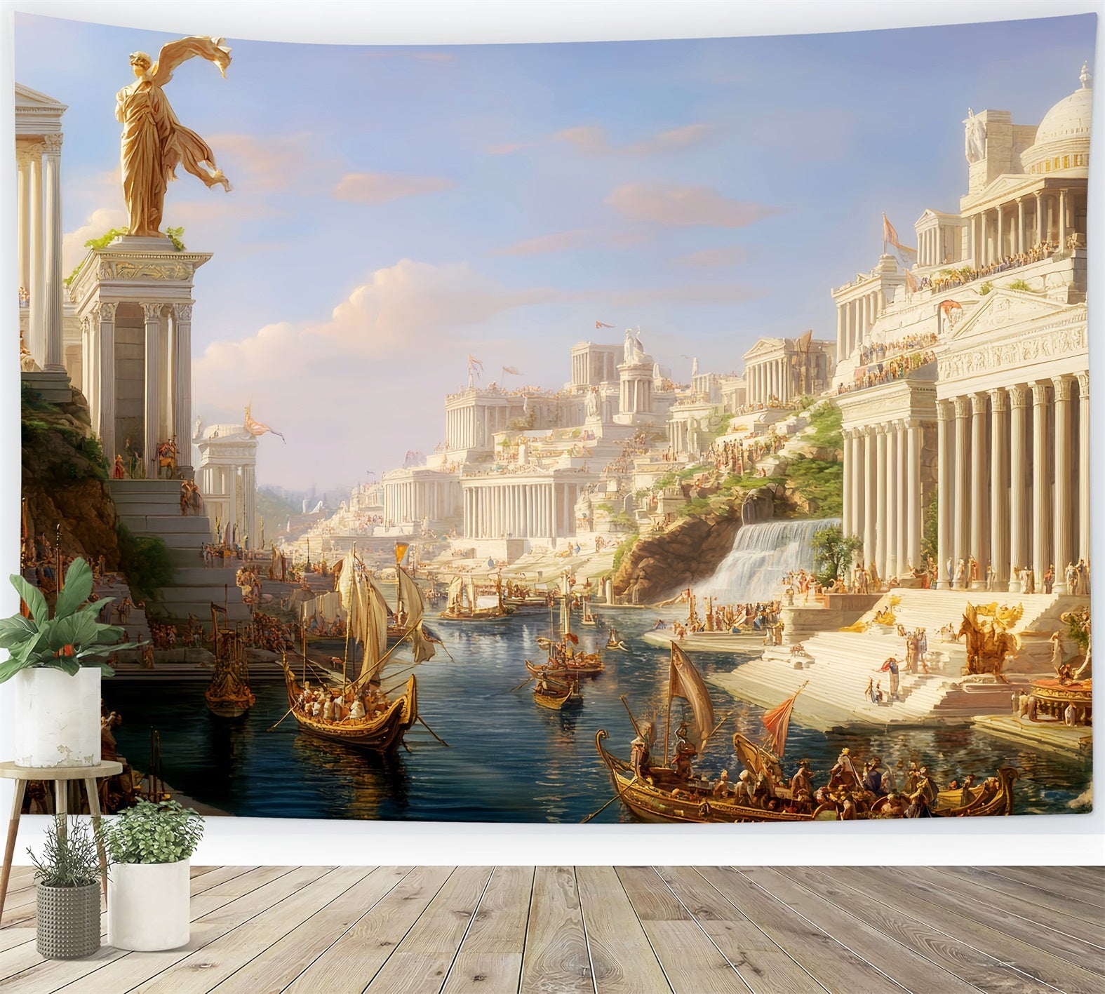 Toile de fond Paris Port Antique Grec Ville Européenne LXX59-47