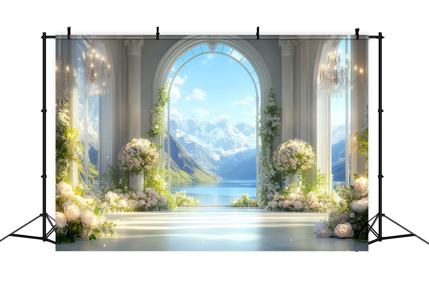 Toile de fond Paris Arche Élégante Vue Alpine Idées LXX59-50