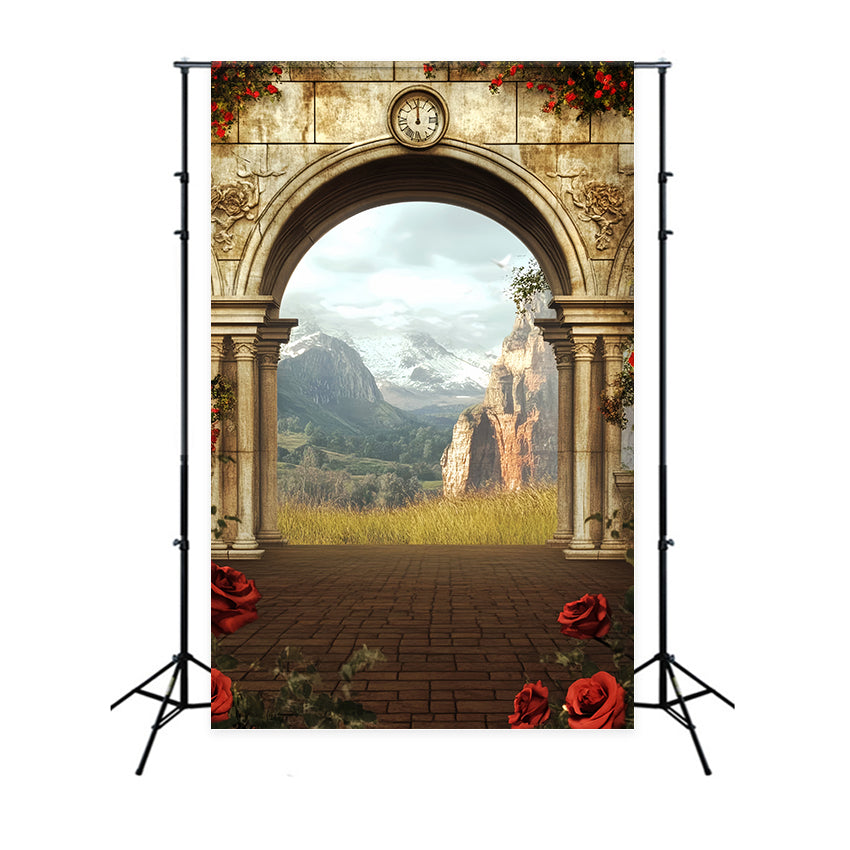 Toile de fond Paris Arche Antique Vue Montagne Idées LXX59-54