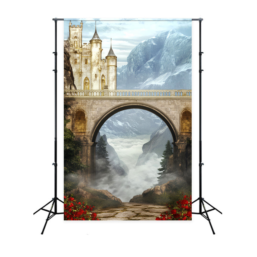 Toile de fond Paris Pont Château Vallée Brumeuse LXX59-55