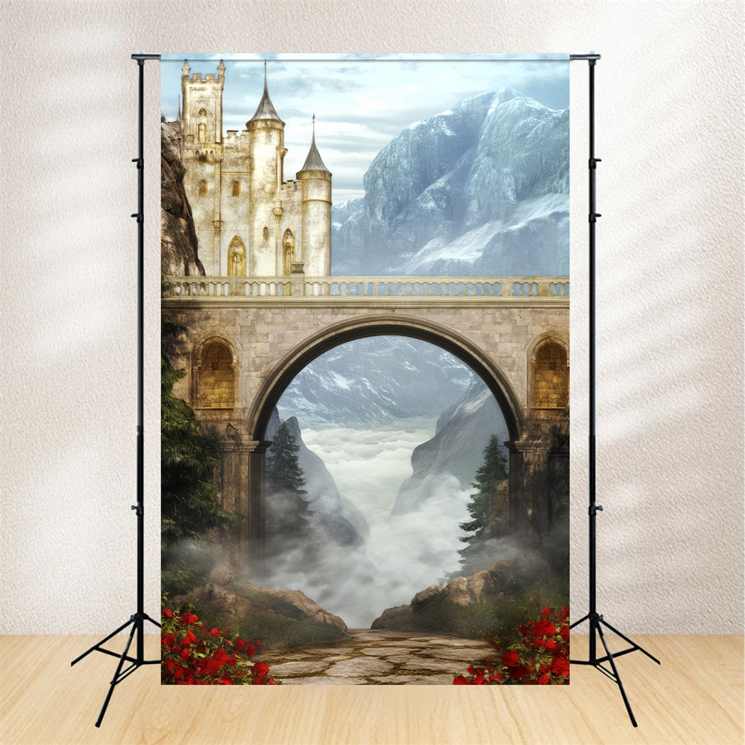 Toile de fond Paris Pont Château Vallée Brumeuse LXX59-55