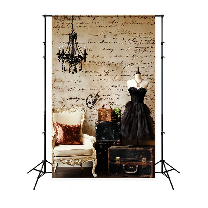 Toile de fond Paris Script Vintage Lustre LXX59-57