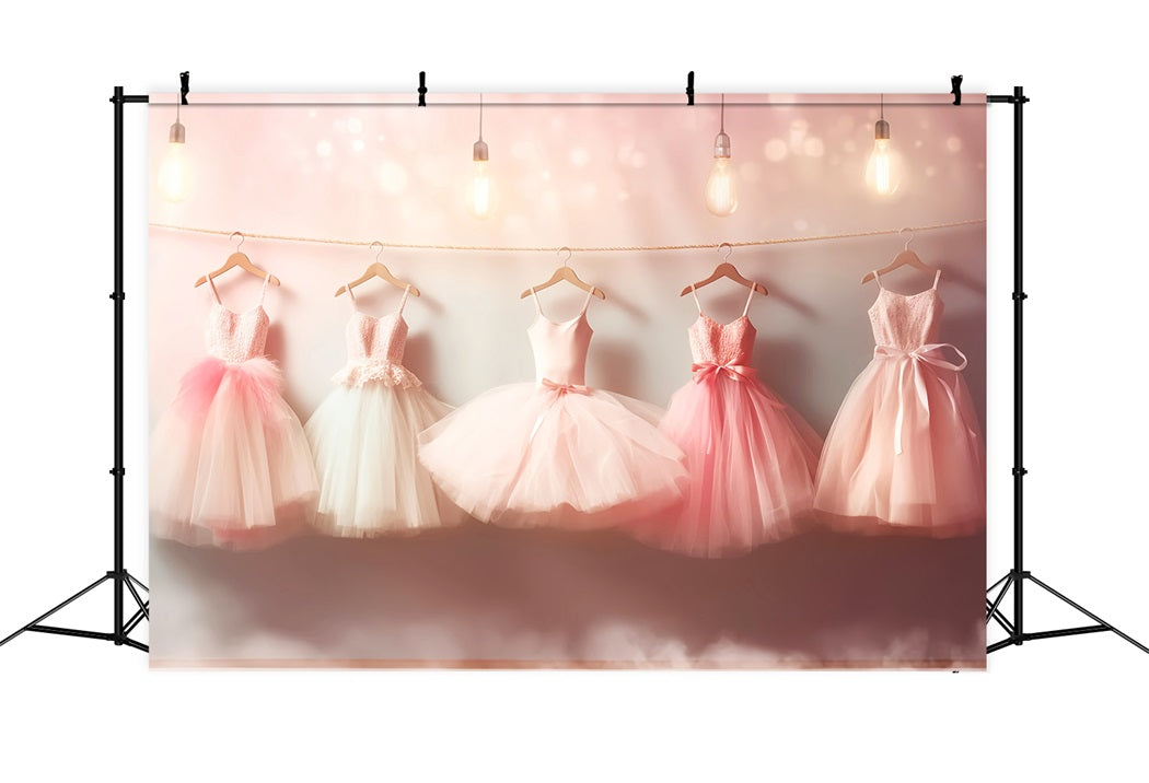Toile de fond Danse Robes Ballet Roses Suspendues École LXX59-7