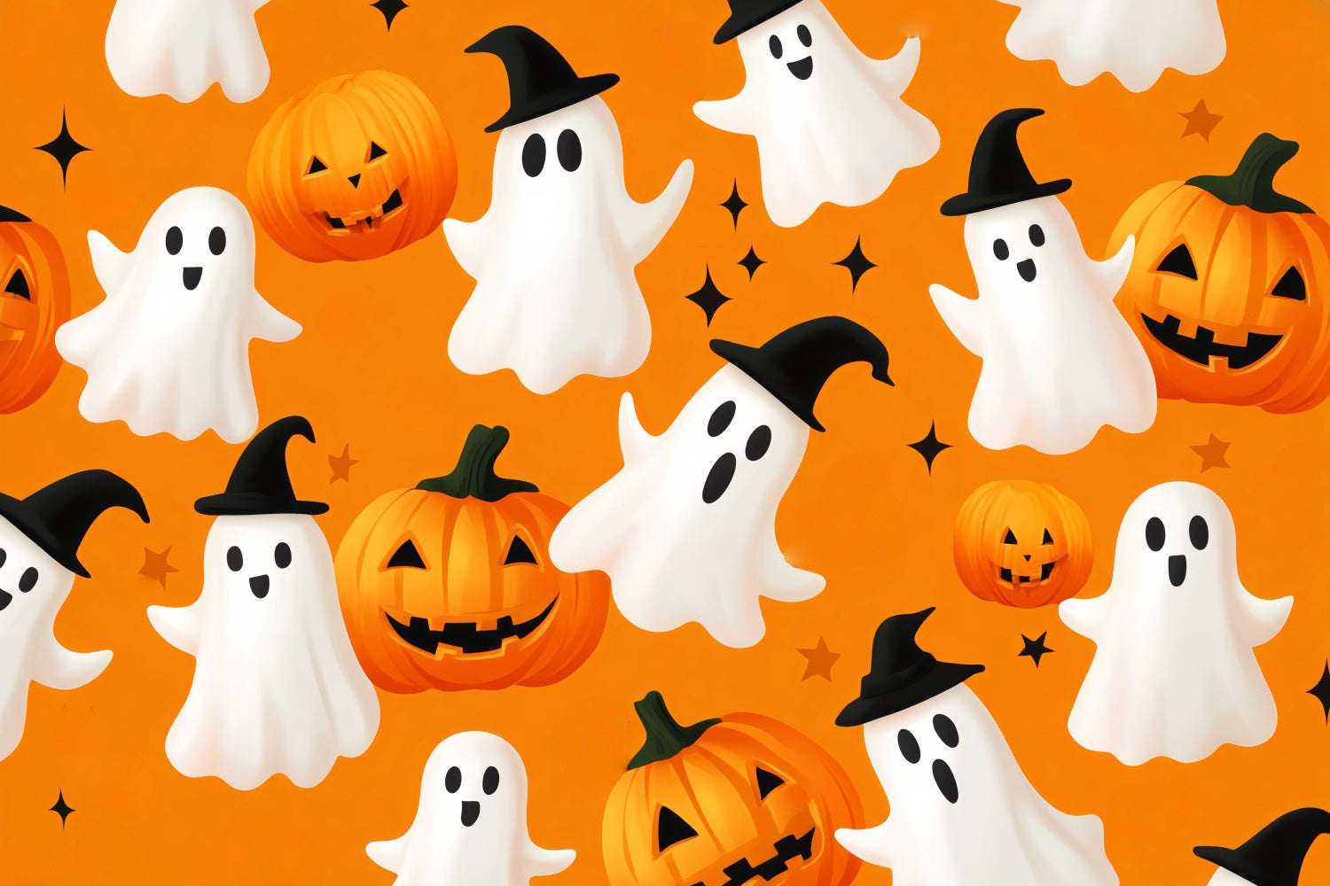Toile Photo Halloween Fantôme Citrouille Motif Fantôme LXX59-88