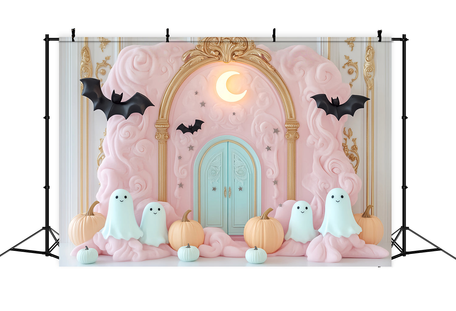 Toile De Fond Halloween Fantôme Nuage Rose Entrée Fantôme LXX59-90