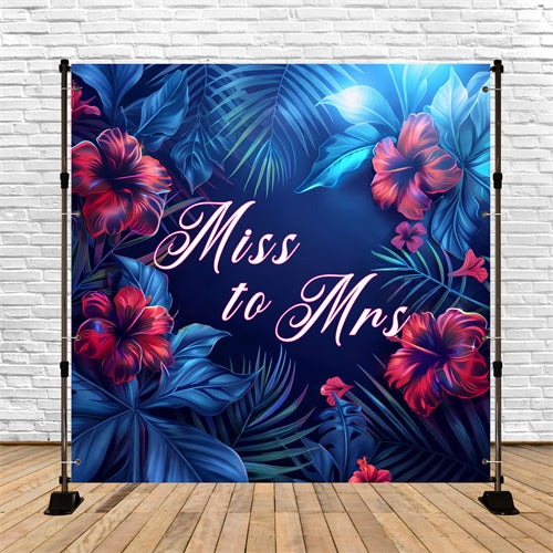 Toile de fond Bridal Shower Idées Personnalisable Romance Florale Tropicale LXX6-102