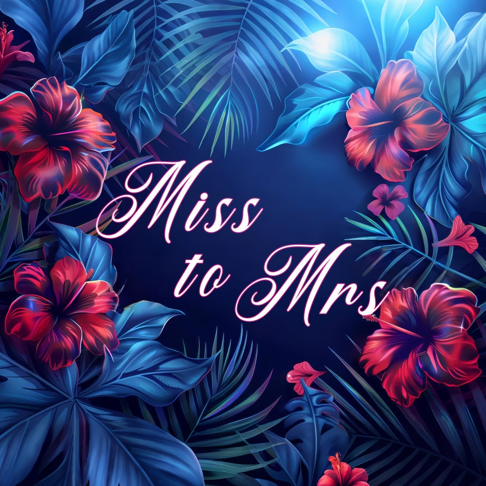 Toile de fond Bridal Shower Idées Personnalisable Romance Florale Tropicale LXX6-102