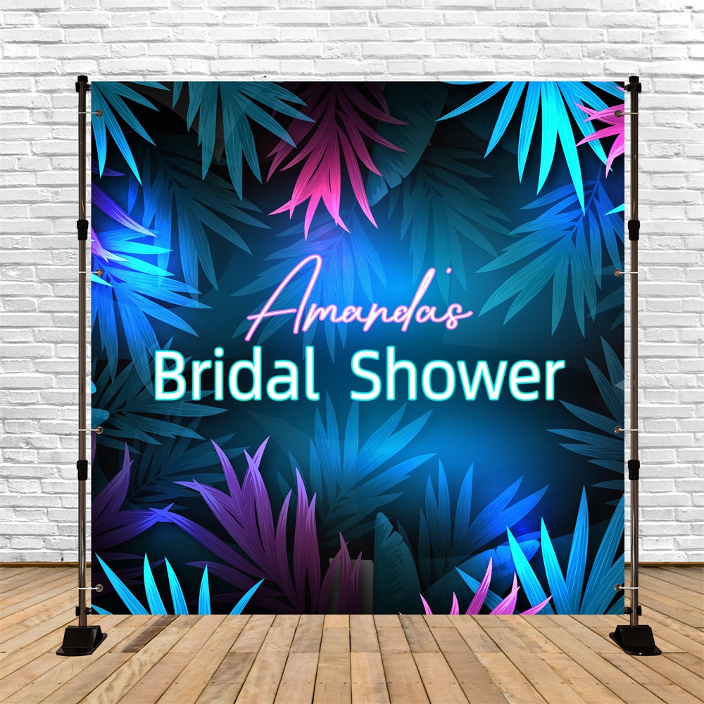 Toile de fond Mariage Photo Rêve Tropical Néon Personnalisée LXX6-103