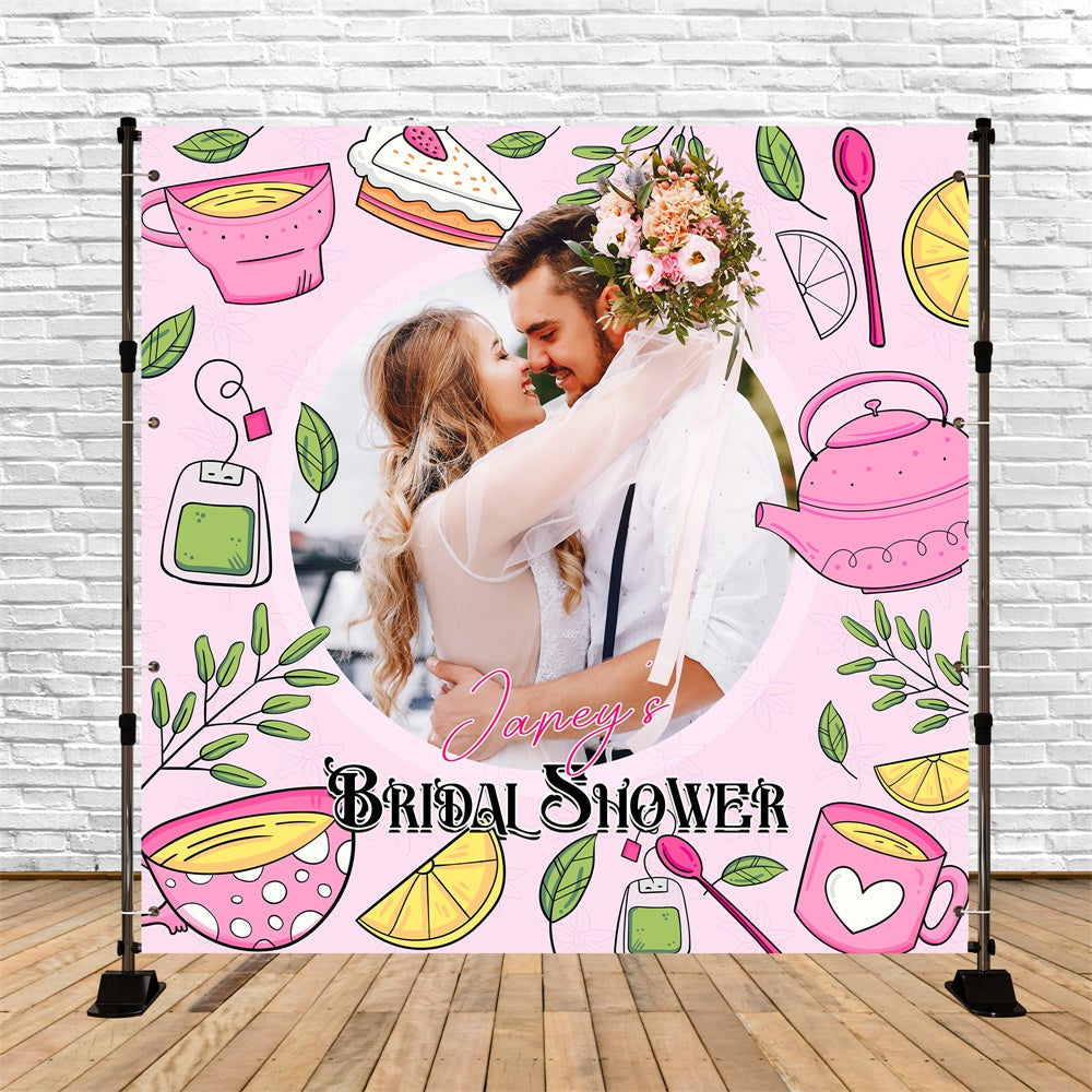 Toile de fond Mariage Idées Personnalisable Tasses Mignonnes Dessin Animé LXX6-111