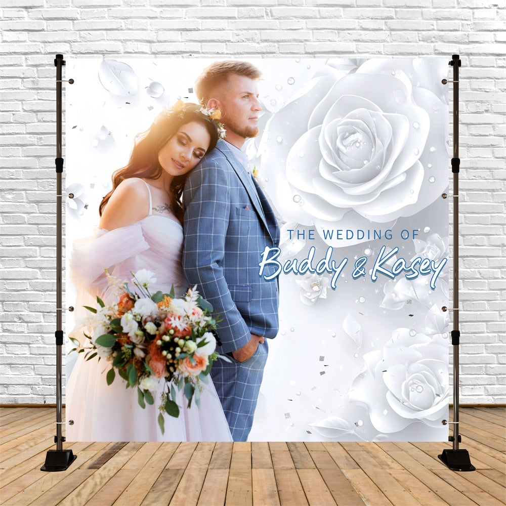 Toile de fond Mariage Éternels Pétales Romantiques Personnalisée LXX6-116