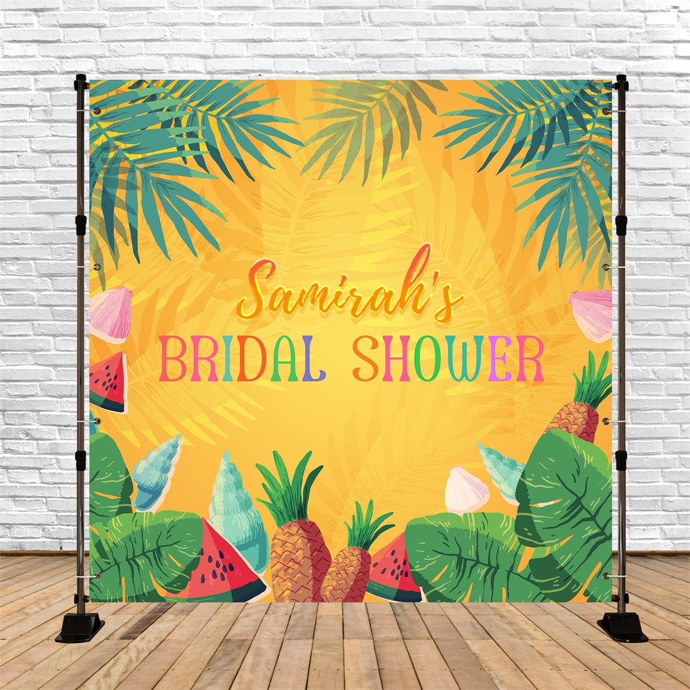 Toile de fond Bridal Personnalisable Illustration Rêves Tropicaux LXX6-143