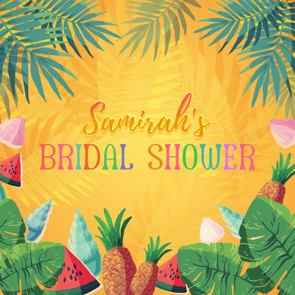 Toile de fond Bridal Personnalisable Illustration Rêves Tropicaux LXX6-143