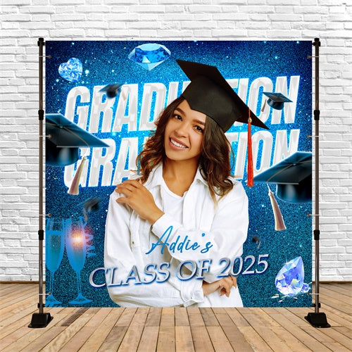 Toile de Fond de Graduation Personnalisée Étincelle de Diamant LXX6-202