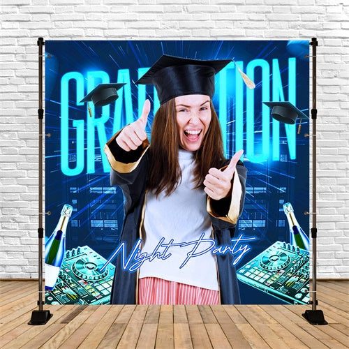 Toile de Fond de Graduation Nuit Électrique Personnalisée LXX6-203