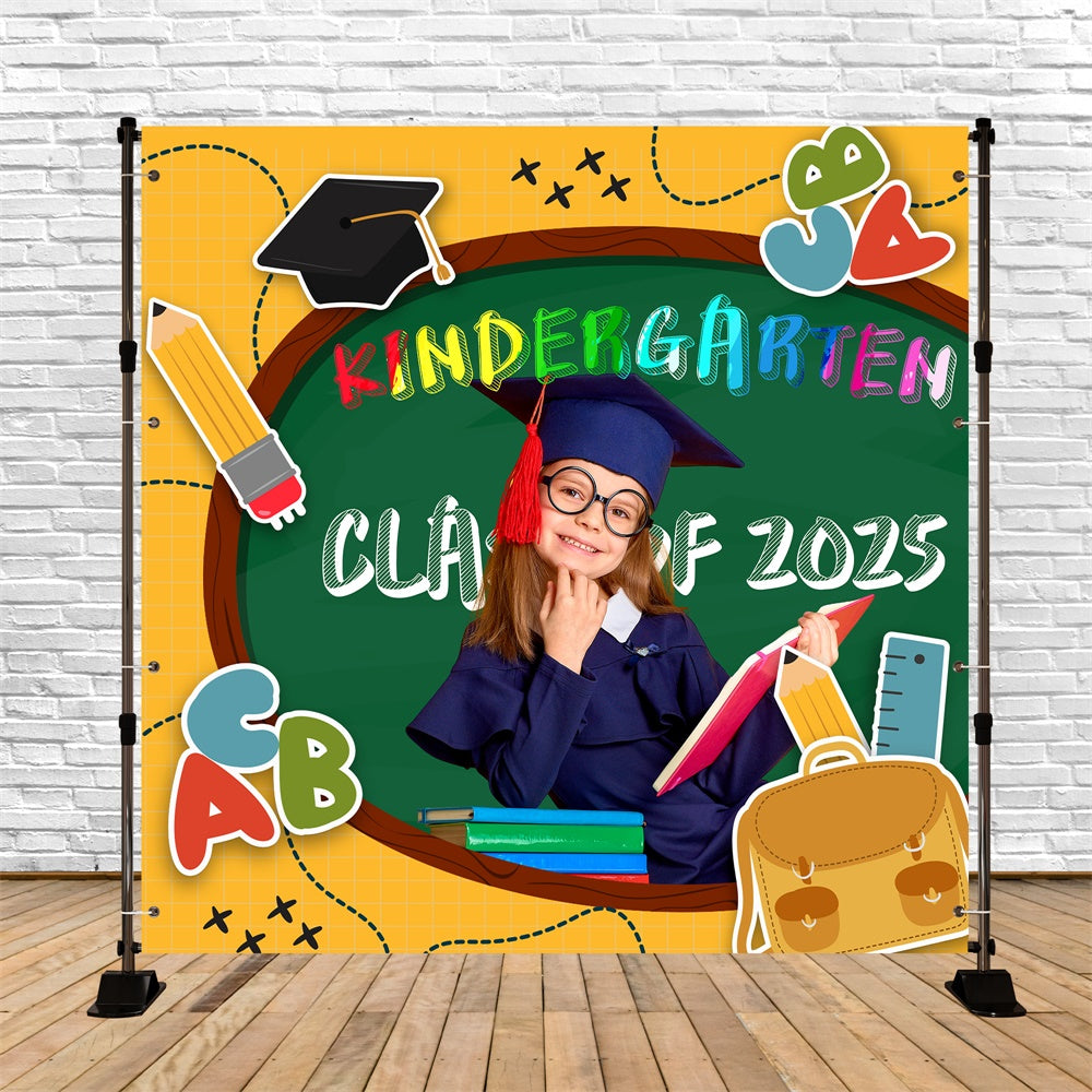 Toile de Fond de Graduation Outils Scolaires Personnalisée LXX6-207