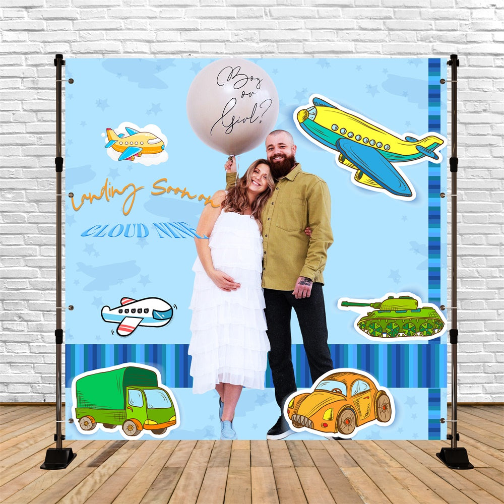 Toile de fond Baby Shower Personnalisable Voyage dans le Ciel LXX6-234