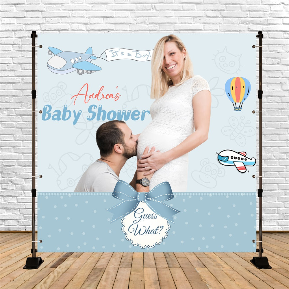 Toile de fond Baby Shower Personnalisable Nuage Doux et Amour LXX6-235