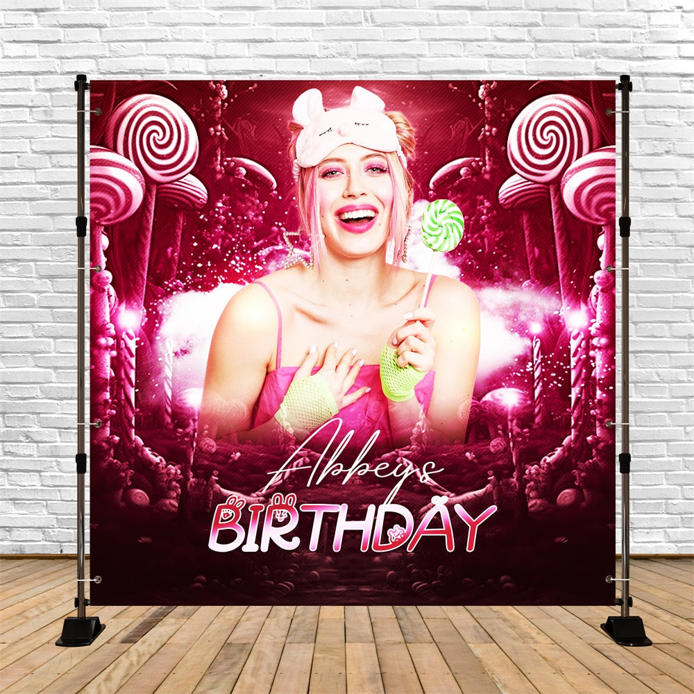 Toile de fond Deco Anniversaire Personnalisé Rêve Sucré Rétro LXX6-51