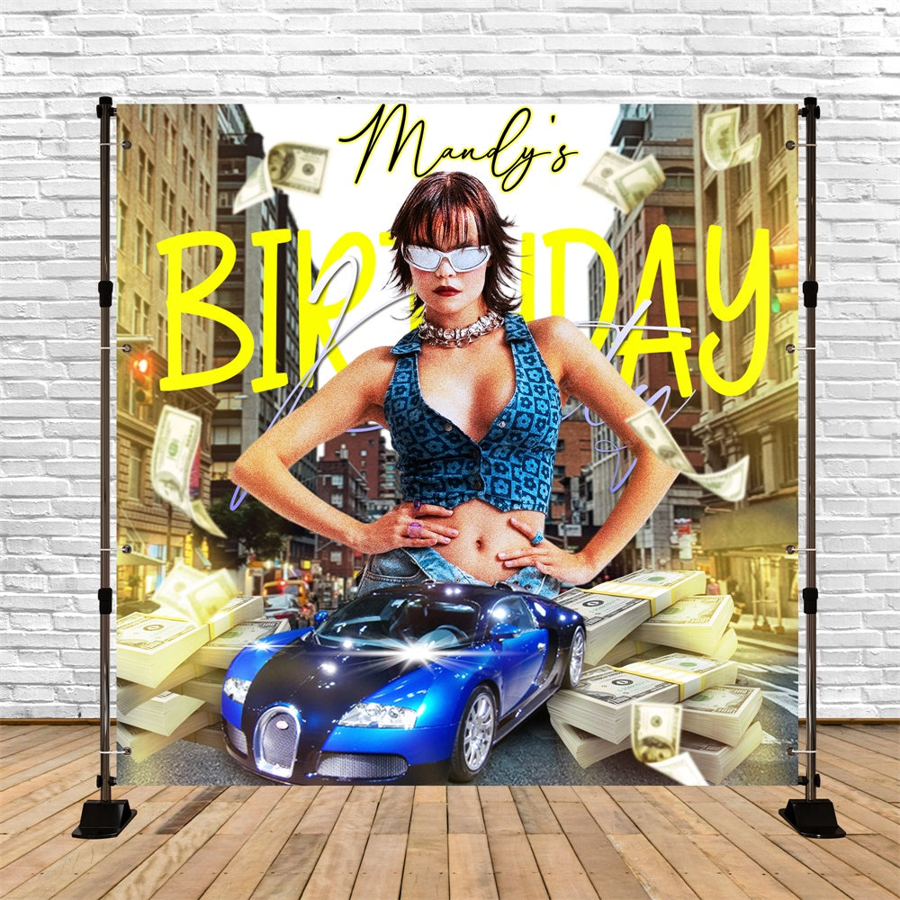 Toile de fond Deco Anniversaire Personnalisé Luxe de la Rue Fête LXX6-63