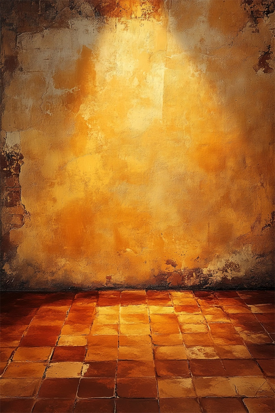 Fond pour photographie portrait Fond mural en carreaux ocres chauds Fond en béton LXX61-12