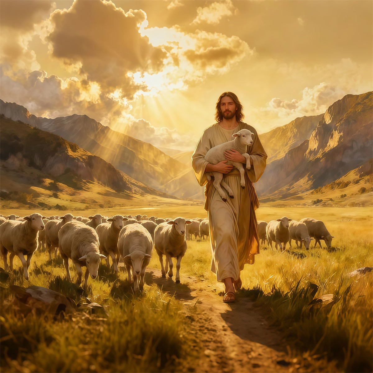 Fond de Pâques Il Est Ressuscité Berger LXX61-144